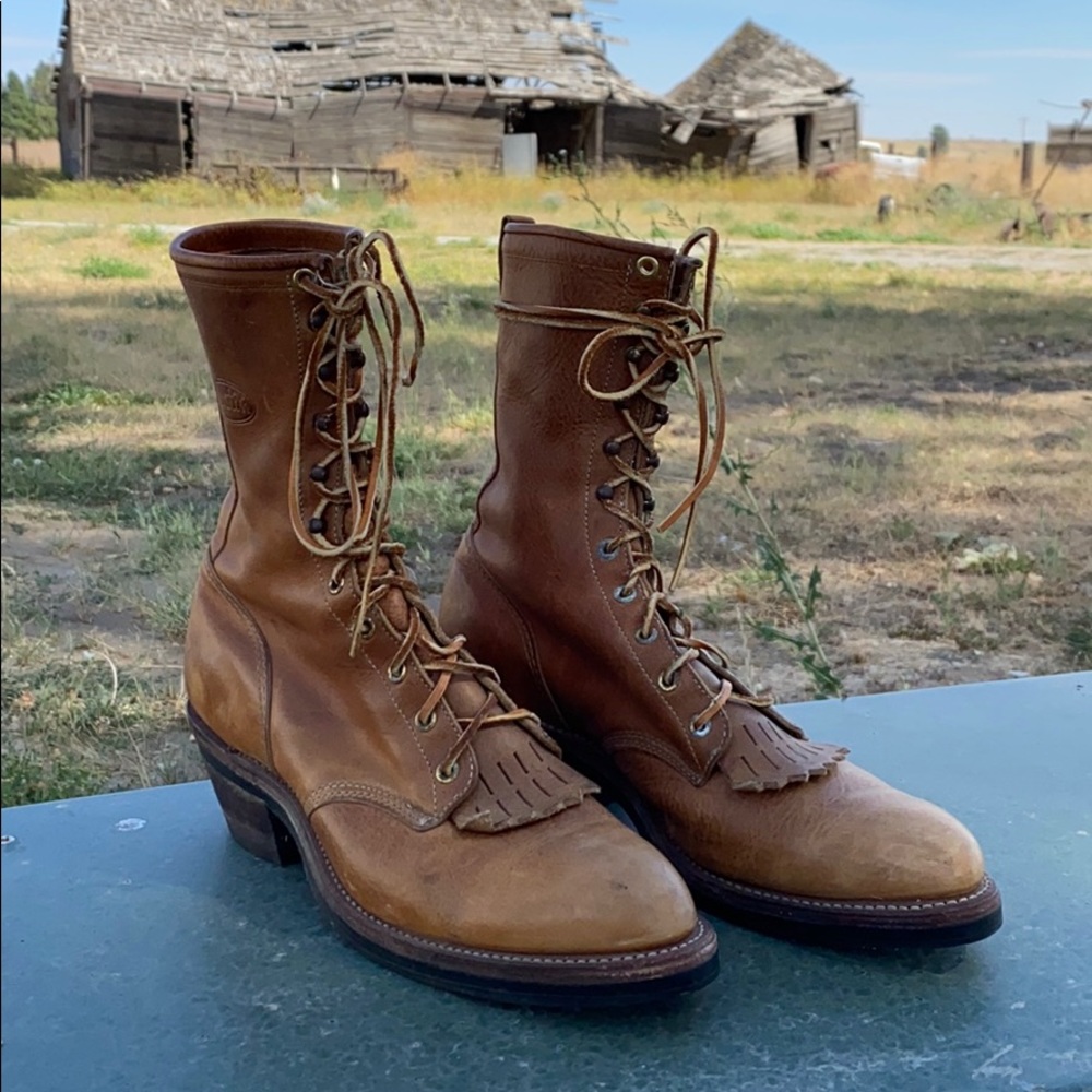 Vintage Justin lace up boots